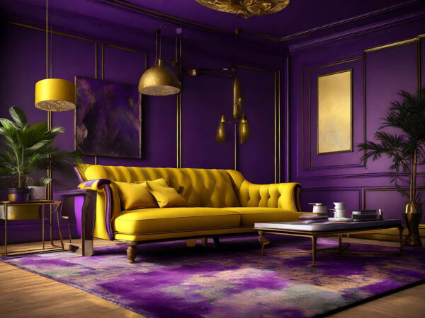 close up view, living room,with luxury things, wall colour is ye